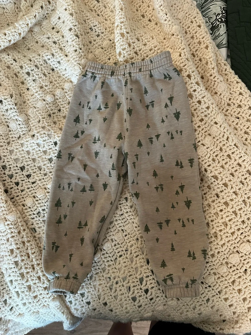 Carter's Gray Sweatpants with Green Tree Print